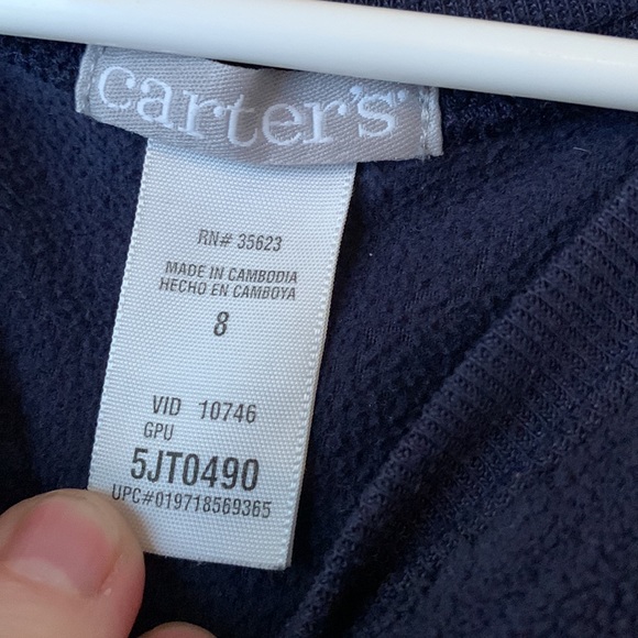 Carter’s Full Court Hoops size 8 boys navy pullover basketball shirt top EUC - Picture 4 of 6